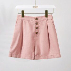 Cotton and linen casual shorts
